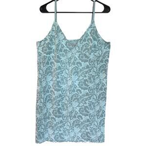 Gilligan & O'Malley Sleepwear Teal Floral Sleeveless Soft Sleep Dress Size XXL